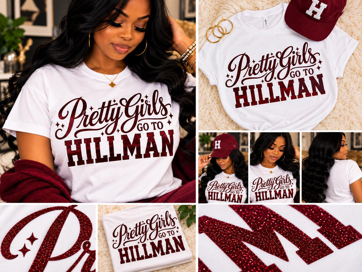 Pretty Girls Go to Hillman Shirt | College Inspired Graphic Tee | Women's Retro T-Shirt